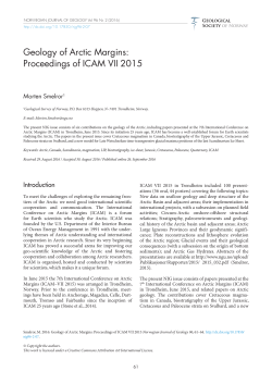 Geology of Arctic Margins: Proceedings of ICAM VII 2015