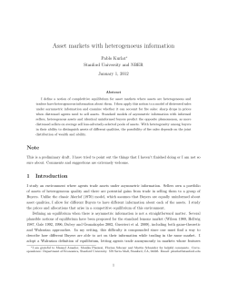Asset markets with heterogenoeus information
