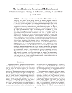 The Use of Engineering Seismological Models to Interpret