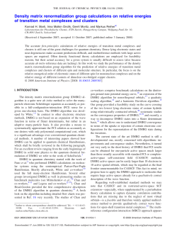 Density matrix renormalization group calculations on relative