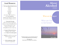 Alcohol - Community Concepts