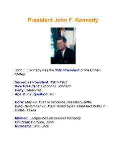 President John F. Kennedy