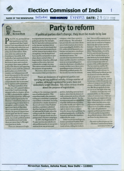 Party to re orm - Election Commission of India
