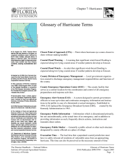 Glossary of Hurricane Terms - The Disaster Handbook