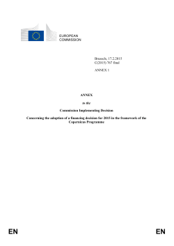 EUROPEAN COMMISSION Brussels, 17.2.2015 C(2015) 767 final