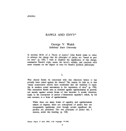 Rawls and Envy - Reason Papers