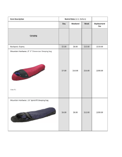 Item Description Rental Rates (U.S. Dollars) Day Weekend Week