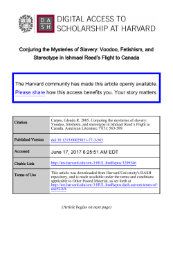 Conjuring the Mysteries of Slavery - Digital Access to Scholarship at