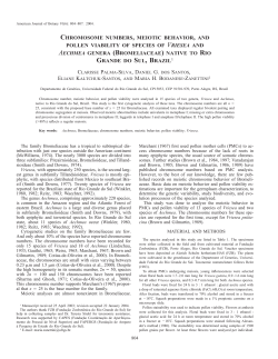 chromosome numbers, meiotic behavior, and