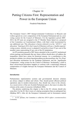 Putting citizens first: Representation and power in - Uni