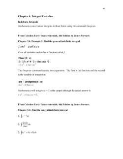 Chapter 6: Integral Calculus - Diana Shem`s Chemistry in