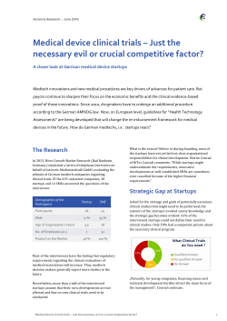 Medical device clinical trials