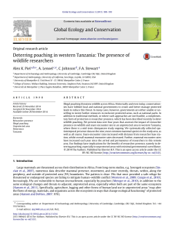 Deterring poaching in western Tanzania