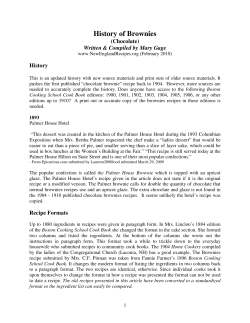 History of Brownies - New England Recipes