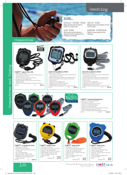 Stop Watches and Timing