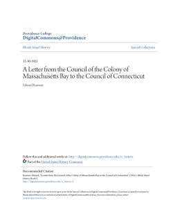 A Letter from the Council of the Colony of Massachusetts Bay to the