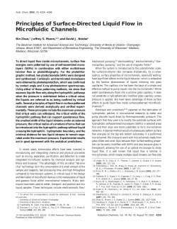 Principles of Surface-Directed Liquid Flow in Microfluidic Channels