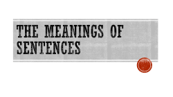 Sentence Meaning - Carleton College