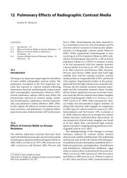 12 Pulmonary Effects of Radiographic Contrast Media
