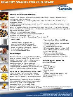 healthy snacks for childcare
