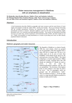 Water resources management in Maldives with an