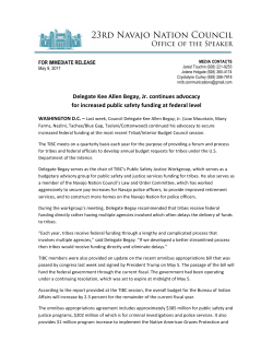 Delegate Kee Allen Begay, Jr. continues advocacy for increased