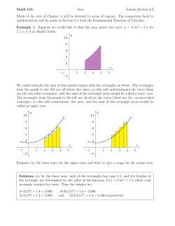 Math 131. Area Larson Section 4.2 Much of the rest of Chapter 4 will