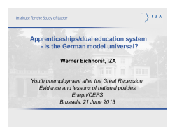 Apprenticeships/dual education system