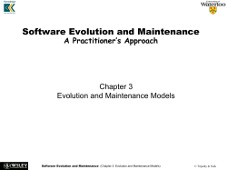 Software Evolution and maintenance