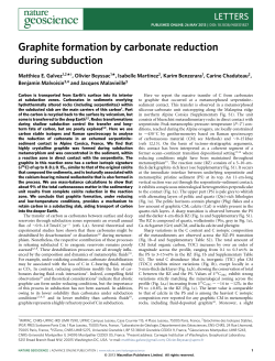 Graphite formation by carbonate reduction during subduction