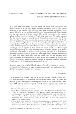Catherine Valcke* THE FRENCH RESPONSE TO THE WORLD