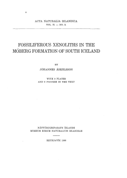 fossiliferous xenoliths in the moberg formation of south iceland