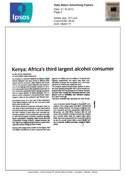 Kenya: Africa`s third largest alcohol consumer