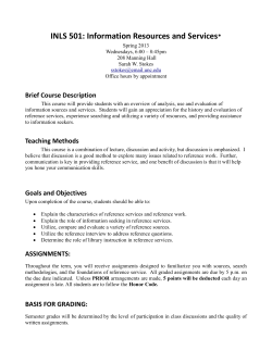 INLS 501 Spring 2013..