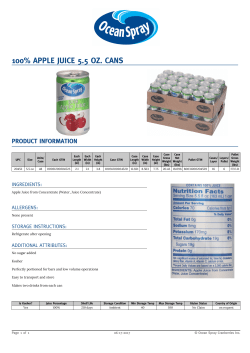 100% APPLE JUICE 5.5 OZ. CANS