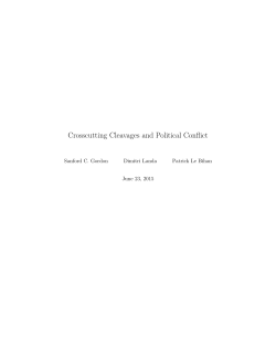 Crosscutting Cleavages and Political Conflict
