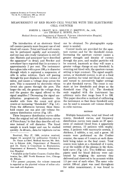 measurement of red blood cell volume with the