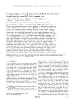 Complex geology of two large impact craters in Tyrrhena Terra, Mars