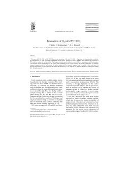 Interaction of O 2 with WC(0001) - Max-Planck