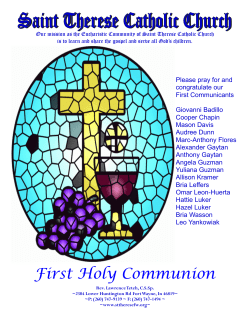 First Holy Communion - Saint Therese Catholic Church