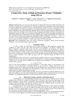 Comparative Study of High performance Braun`s Multiplier