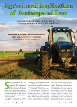 Agricultural Applications of Austempered Iron