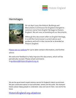 Introductions to Heritage Assets - Hermitages