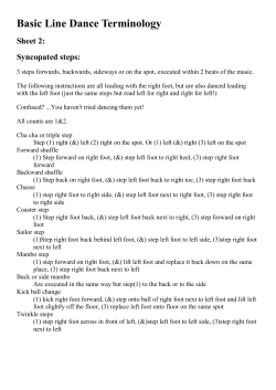 Basic Line Dance Terminology