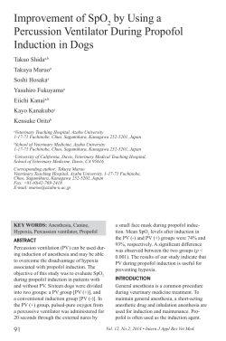Improvement of SpO by Using a Percussion Ventilator During