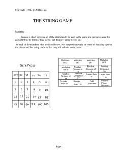 THE STRING GAME