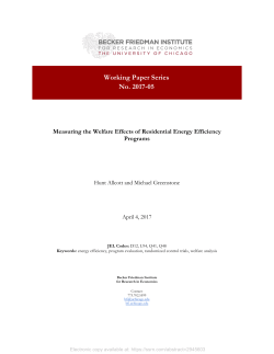 Measuring the Welfare Effects of Residential Energy Efficiency