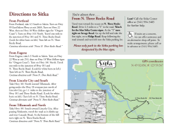 Driving Directions to Sitka.