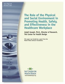 The Role of the Physical and Social Environment in Promoting