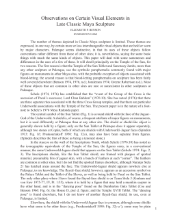 Observations on Certain Visual Elements